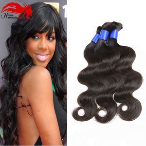 7A Cabello de gran trenza de alta calidad Cabello a granel sin procesar para trenzamiento sin accesorio ola de cuerpo peruano 3pcs trenza humana bulto