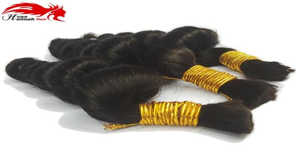 7A Cabello humano sin procesar de alta calidad para la hermosa estrella brasileño Ola suelta Cabello humano Micro Mini Braiding Bulk Hair3805352