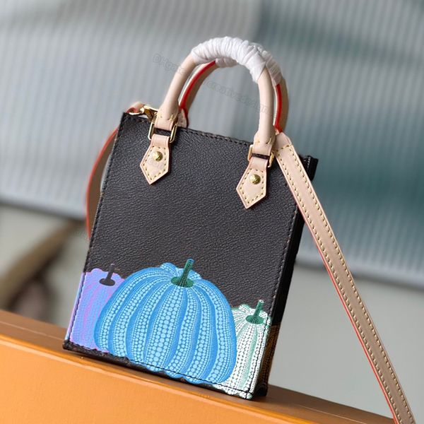 7A Totes Bolso de hombro Crossbody MrrorPocket Petit Sac Plat Calabaza Degradado Mini Tote Primavera en la ciudad Lona Cuero YK Partituras Bolso de moda Shopper L337