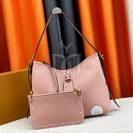 7a pour femmes grandes sacs d'épaule créateur sac de transport sac de ligne de mode de luxe sacs à main zippé sac rose en cuir en relief en cuir en relief en cuir en relief
