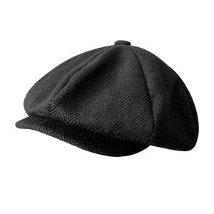 7a4p Berets Mens Cap 2021 New Mens Newsboy Hats vintage Herringbone Octagon Cap Women Berets Gatsby Flat Hat BLM73 D24417