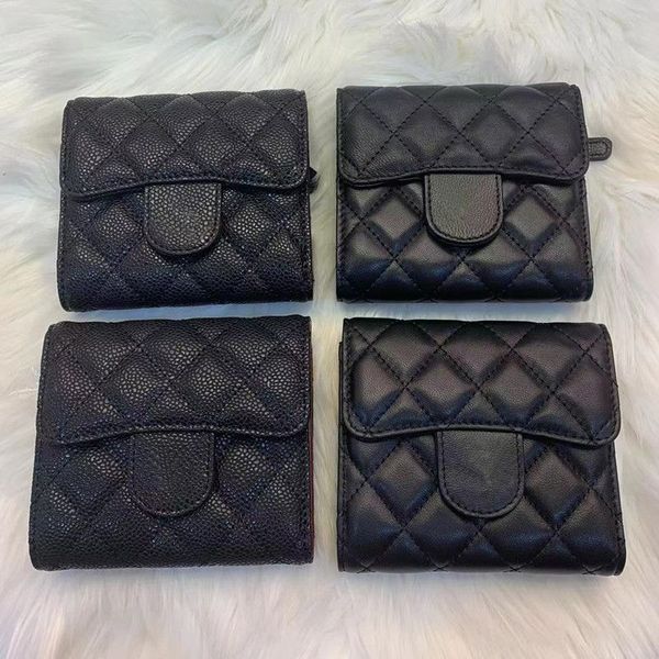 7AAA dames classique haut de gamme personnalisé fermeture éclair luxe portefeuille Caviar cuir mode porte-cartes en cuir décontracté porte-monnaie