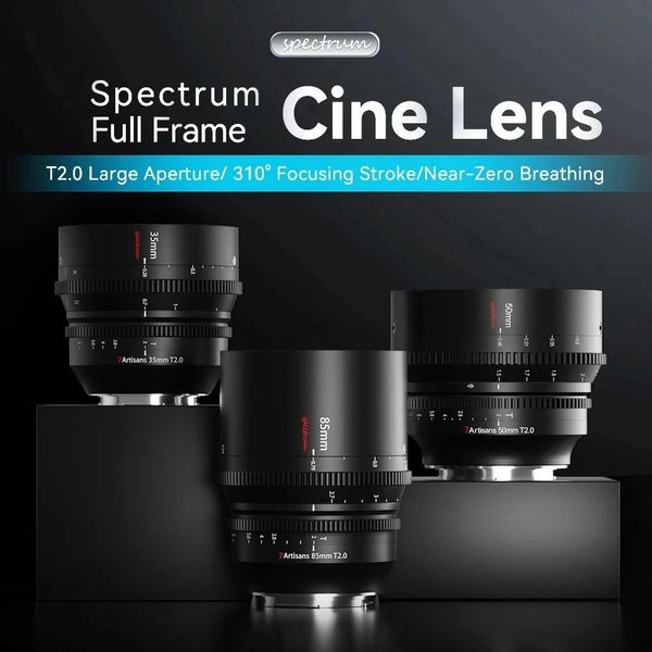 7artisans 7 artisans 35mm 50mm 85mm T20 objectifs de cinéma plein cadre pour E FX3 Leica pour L SL Z Z50 EOSR 231226