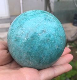 7cm à grande taille Natural Amazonite Ball Quartz Crystal Crystal Gemstone Power Sphere Orb Amazon Stone Reiki Healing for Home Decoration1890517