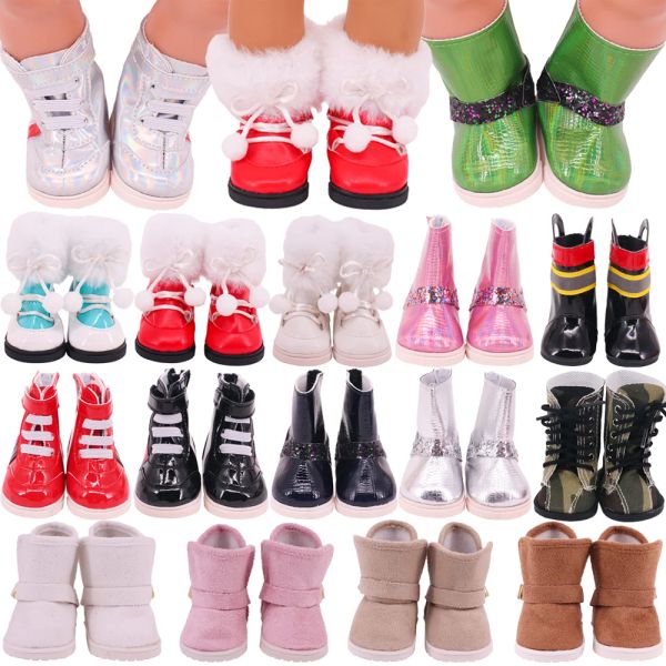 Accesorios de ropa de zapatos de muñecas de 7cm botas para una muñeca nacida de 43 cm, una niña de 18 pulgadas estadounidense, nuestra generación, juguetes para niñas, regalo