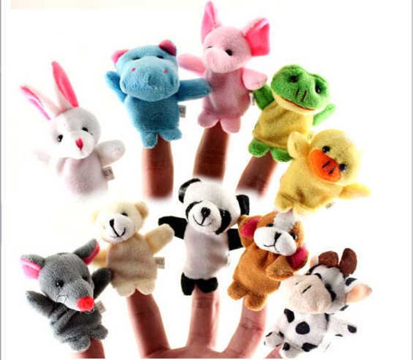 7 cm Mignon Mini Doigt Marionnette Bébé Enfants En Peluche Jouets Poupée 10 Styles Animal De Bande Dessinée Groupe Plus Animaux En Peluche Jouet Poupées Pour Enfants Cadeaux