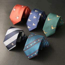 Cravate tissée en Jacquard pour hommes, 7cm, cravate de cou pour marié, chemise d'affaires, Corbatas, Logo personnalisé 251Z