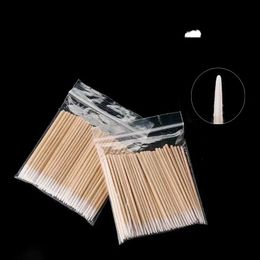 7cm nagels houten katoenen wattenstaafje schone stokken knoppen tip houten katoenen kop manicure detailcorrector corrector nagellak remover kunstgereedschap