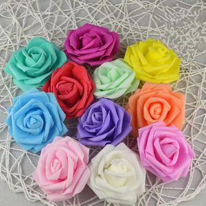 7cm PE mousse Rose têtes de fleurs artificielles pour bricolage couronnes événement de mariage décoration maison jardin fournitures décoratives WLY935