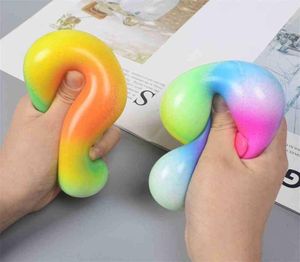 7cm Rainbow Vent Ball Squish Squeeze Elastic Soft Rubber Stressball Stress Relief Jelly Squishy Toy Kid volwassen H52DG6V3411697