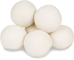 Boules de sèche-linge en laine de 7 cm assouplissant naturel 100% balles réutilisables organiques boules de sèche-linge pour statique réduit le temps de séchage