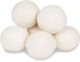 7 cm wollen droger ballen natuurlijke stofontharder 100 biologische herbruikbare bal wasdroger ballen voor statisch vermindert droogtijd3854944