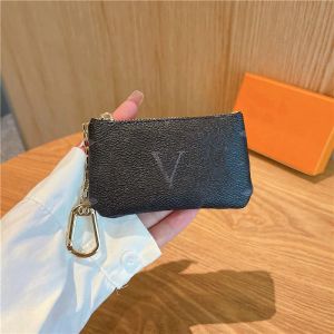 7Color Designer Wallets Bag Keychain Ring Key Pouch Coin Purse Damier Lederen creditcardhouder Women Men Small Zipper portemonnees WalletXLZ0