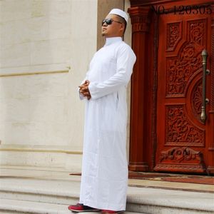 7 couleurs hommes Robes musulmanes vêtements islamiques dubaï arabe Abaya caftan Eid Mubarak prière Maxi Jubba Thobe homme Costume traditionnel