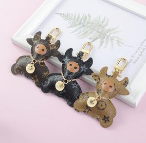 7 couleurs mignon simulé Anmal porte-clés sac de créateur de mode sac à dos fleur impression porte-clés charme dessin animé modèle voiture porte-clés téléphone pendentif suspendu ornement