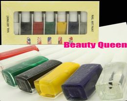 7Colors Stamping Special Polish Nail Art Stamp Varnish Paint Painting for Transfer Polish Image Plate Metal Template1777250