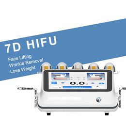 7D Hifu Gerichte Echografie Lichaams- en Gezichtsvermageringsmachine Pijnloze Rimpelverwijdering Acneverwijdering Anti-Aging Gezichtslifting Hifu Huidverstrakkingsapparaat