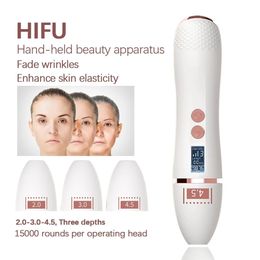 7d Mini HIFU Ultrasonic Device Home Utilisation de la main pour le visage Masseur Masseur Élimination des rides anti-âge Resserrage de la peau Soins oculaires 240423
