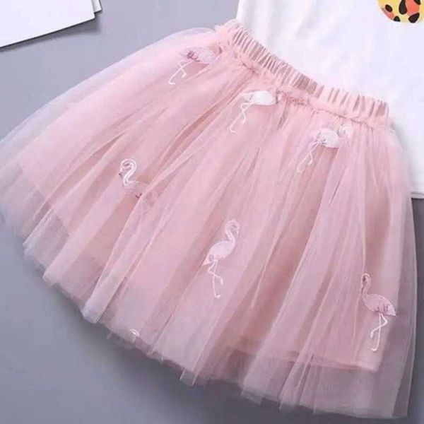 7e53 Robe tutu 3-12t Girls d'été Mesh tutu jupe mignonne pour tout-petit girl ballet tulle jupes enfants princesse blanc rose rose courte jupes d240507