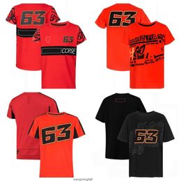 7fbj Survêtements pour hommes 2023 Nouvelle saison F1 Formule 1 Costume de course Team Work T-shirt à manches courtes personnalisé pour