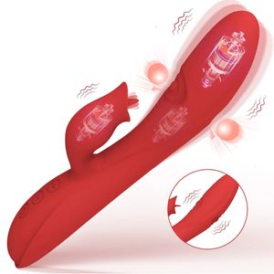 7 frequentie Tong Likken En Slapping Vibrator Threepoint Trillingen Vaginale Massager Clitoris Gspot Stimulator Adult Sex Toy 240102