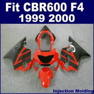 7Gifts + 100% spuitgieten FUNLING VOOR HONDA CBR600 F4 1999 2000 Zwart Rood 99 00 CBR 600 F4 FIERINGS KITS VGGYD