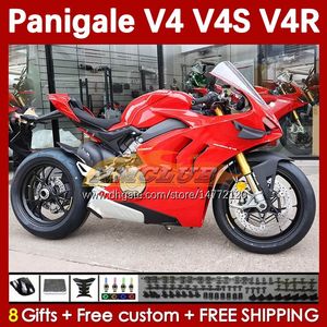 Carénages de moto pour DUCATI Street Fighter Panigale V4S V4R V 4 V4 S R 18 19 20 Corps 41No.38 V4-S V4-R 18-22 V-4S V-4R 2018 2019 2020 Carrosserie de moulage par injection rouge brillant