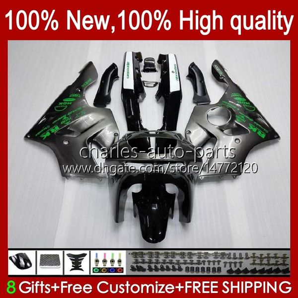 Carrosserie pour KAWASAKI NINJA ZX-6R noir argenté noir ZX600C ZX 6R 636 600CC 600 CC 94-97 Corps 50HC.4 ZX-636 ZX600 ZX 6 R ZX636 1994 1995 1996 1997 ZX6R 94 95 96 97 Kit de carénage