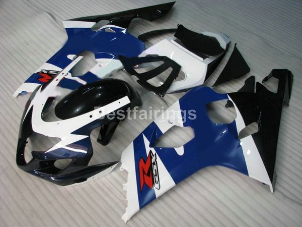 Kit de carénage 7 cadeaux pour SUZUKI GSXR600 GSXR750 2004 2005 noir blanc bleu GSXR 600 750 K4 K5 carénages CC34