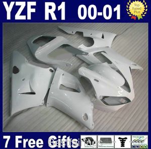 Kit de carenado 7gifts para carenados YAMAHA R1 2000 2001 Ivory White YZF R1 00 01 HH46