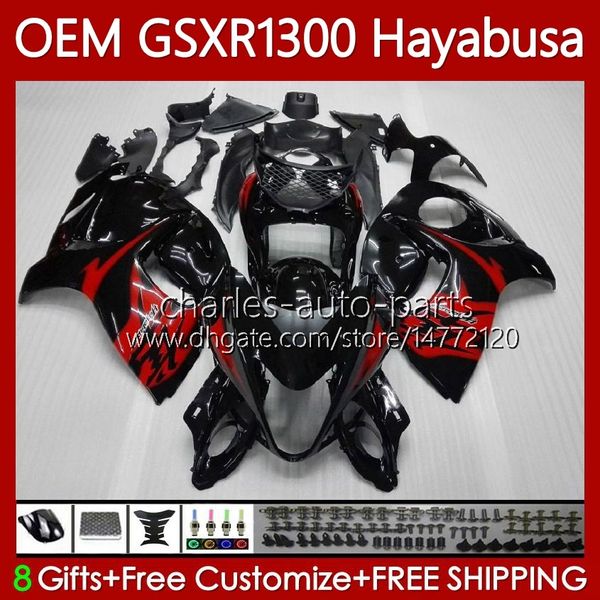 Corps d'injection pour SUZUKI Hayabusa GSXR-1300 GSXR 1300 CC 2008 2019 77No.11 GSX-R1300 GSXR1300 08 09 10 11 12 13 1300CC GSX R1300 14 15 16 17 18 19 OEM Carénage rouge stock blk