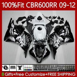 OEM-bodys voor HONDA CBR 600 CBR600 F5 RR CC Graffiti Zwart 09-12 Carrosserie 69NO.11 CBR 600RR CBR6ERR 09 10 11 12 CBR6F5 2009 2010 2011 2012 600cc Injectievormen