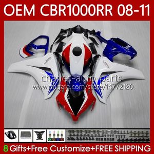 Injectievorm voor Honda Body CBR1000 CBR 1000 RR CC 08-11 Carrosserie 60NO.3 CBR 1000RR 1000CC CBR1000RR 08 09 10 11 CBR-1000 2008 2009 2010 2011 OEM Fairing Blue White BLK