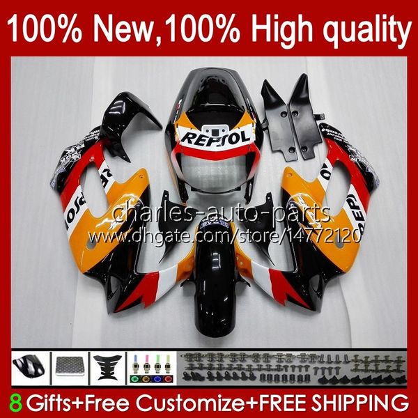 Kit carrosserie pour HONDA VTR1000F SuperHawk VTR1000 51No.0 VTR 1000 F 1000F 97 98 99 00 01 02 03 04 05 VTR-1000F 1997 1998 1999 2000 2001 2002 2003 2004 200 5 Carénage Repsol Orange