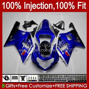 Moule d'injection pour Suzuki GSXR750 K1 GSXR 600 750 CC 2001 2002 2003 Bodys 37NO.48 GSXR600 GSXR-750 GSXR-600 01-03 600CC 750CC GSX-R750 01 02 03 Factory de carénage OEM Blue