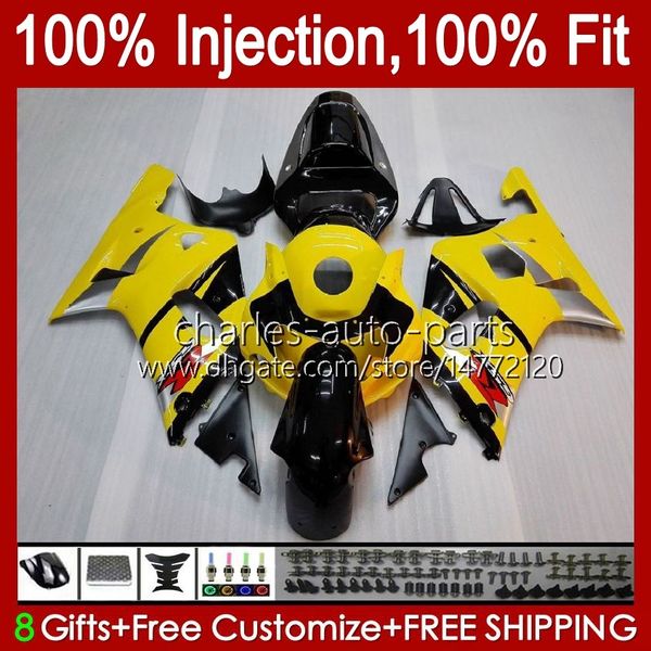 Molde de inyección para SUZUKI GSXR750 K1 GSXR 600 750 CC amarillo stock 2001 2002 2003 Bodys 37No.24 GSXR600 GSXR-750 GSXR-600 01-03 600CC 750CC GSX-R750 01 02 03 Carenado OEM