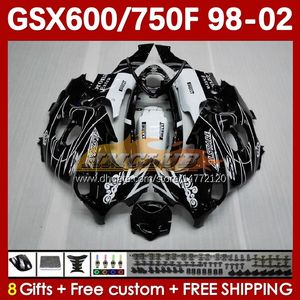 Corps pour Suzuki Katana GSX600F GSXF600 GSXF750 GSXF 600 750 CC 98 99 00 01 02 169NO.17 600CC 750CC GSX750F GSXF-600 GSXF-750 1998 1999 2000 2001 2002 Black Fairring Blone