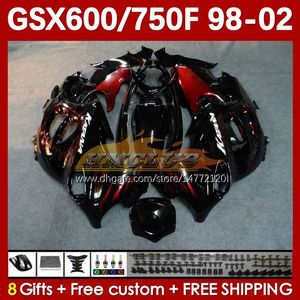 Cuerpo para Suzuki Katana GSX600F GSXF600 GSXF750 GSXF 600 750 CC 98 99 00 01 02 169NO.12 600CC 750CC GSX750F GSXF-600 GSXF-750 1998 1999 2000 2001 2002 Follantes de plumas Reding Reding Redes