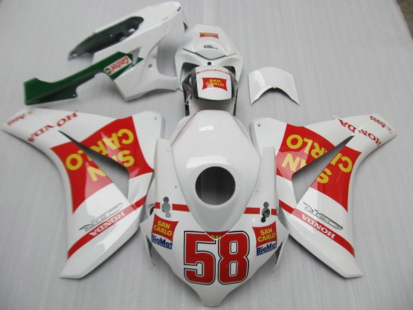 7 cadeaux carénages ABS Injection pour Honda CBR1000RR 2008 2009 2011 kit de carénage blanc rouge CBR 1000 RR 08 09 10 11 DS34