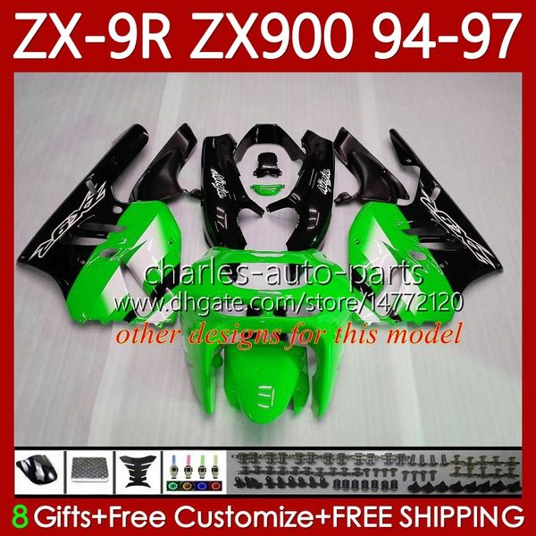 Kit de carrosserie pour KAWASAKI NINJA ZX-9R ZX900 ZX 9R 9 R 900 CC 1994-1997 bleu noir Bodys 100No.20 ZX9 R 900CC ZX-900 ZX9R 94 95 96 97 ZX900C 1994 1995 1996 1997 Carénage OEM