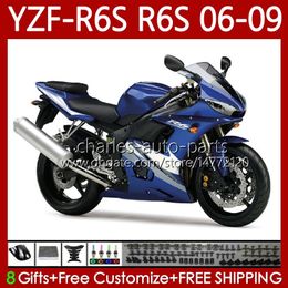 OEM Blue Factory Carrosserie voor Yamaha YZF-R6S YZF R6S 600CC YZF-600 2006 2007 2009 2009 Body 96NO.79 YZF R6 S 600 CC YZFR6S 06 07 08 09 YZF600 2006-2009 Motorfietsen