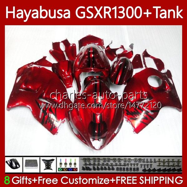 1300CC Hayabusa para SUZUKI GSX-R1300 GSXR-1300 GSXR 1300 CC 74No.21 GSXR1300 1996 1997 1998 1999 2000 2001 GSX R1300 2002 2003 2004 2005 2006 2007 Carenado Carenado acción roja