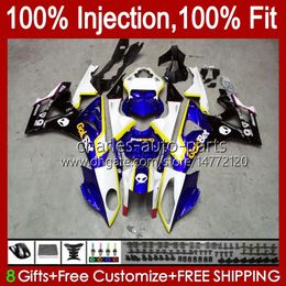 Injectie Mold Bodys voor BMW S-1000RR S 1000RR 1000 RR S1000-RR 09-14 19NO.14 S1000RR 09 10 11 12 13 14 S1000 RR 2009 2010 2011 2012 2013 2014 OEM FACEERS KIT Blauw Zwart