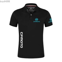 7h9j Polos pour hommes Cfmoto 2022 Hommes Nouvelle couleur unie Impression Sports Chemises respirantes à séchage rapide Business Casual Shorts T-shirts Tops