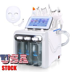 7in1 Agua Profesional Hidro Dermabrasión Cuidado de la piel ultrasónico Peeling Hydra Face LED Photon Mask Machine