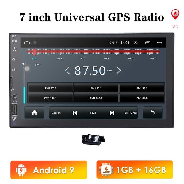 Autoradio universel 7 pouces, 2 Din, lecteur multimédia stéréo, écran tactile HD, lien miroir, Bluetooth, vidéo, Audio, WIFI, unité centrale