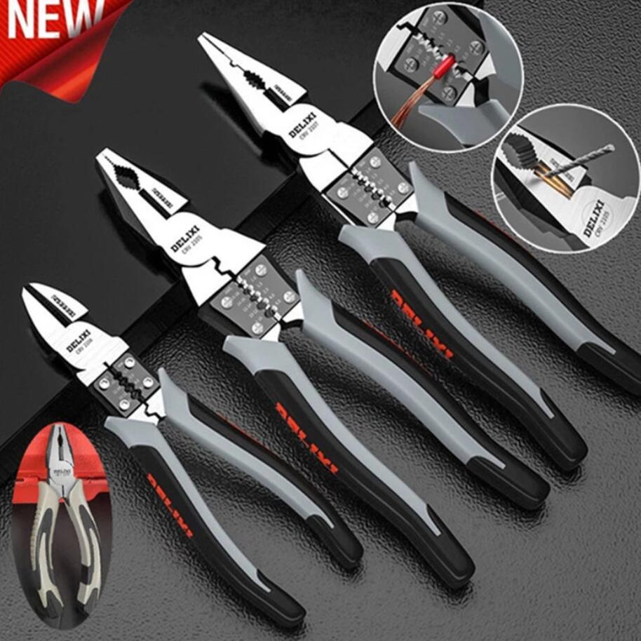 7Inch 9Inch Multifunctional Electrician Pliers Long Nose Pliers Wire Stripper Cable Cutter Terminal Crimping Hand Tools