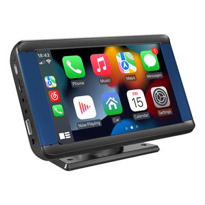 7inch draagbare draadloze auto videomonitor MP5 Player Auto Desktop Monitor HD IPS Touchscreen Carplay Telefoon Inter -verbonden MirrorLink -interface