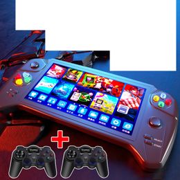 Console portable PS5 M5 de 7 pouces, jeux vidéo d'arcade rétro, audio intégré, jeux à domicile sans fil, HDMI, double joystick, hôte 8 Go, 16 Go, 48 Go