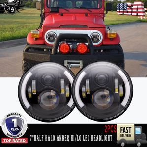 Phare LED rond de 7 pouces, projecteur pour Jeep Wrangler Hummer lada niva 4x4 camion Suzuki Samurai9080507